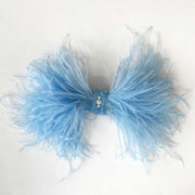 Phoebe Feather Bow - Baby Blue