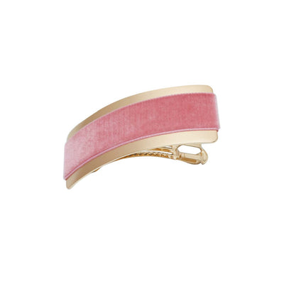 Velvet Barrette Hairclip - Dusty Pink