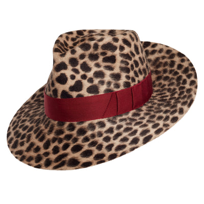 The Brigitte Trilby - Leopard - Red Band