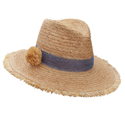 The Raffia World Traveller - Cornflower Blue