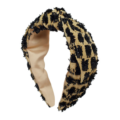 Margarita Raffia Headband - Black