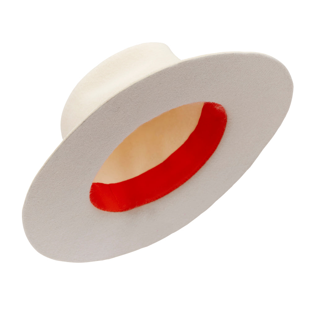 SALE | White Felt Trilby - Honkey Tonk [Small 55cm]