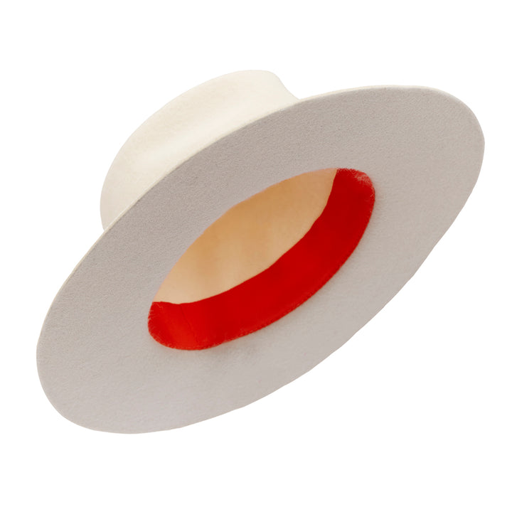 SALE | White Felt Trilby - Honkey Tonk [Small 55cm]