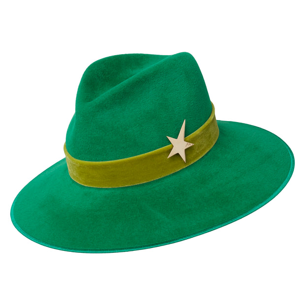 Phoenix Fedora Emerald - With Moss Velvet Band