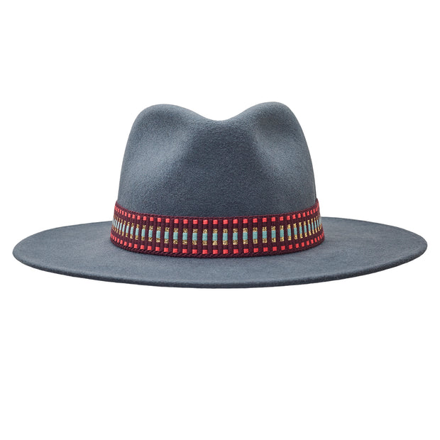 The Hometown Trilby - Petrol blue with woven band