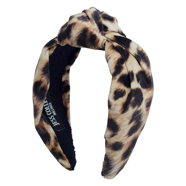 Velvet Turban Band - Leopard