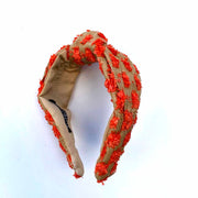 Margarita Raffia headband - Coral