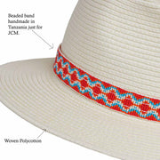 The Pendeza Collection - World Traveller - Ivory with Red/White/Blue Beaded Band